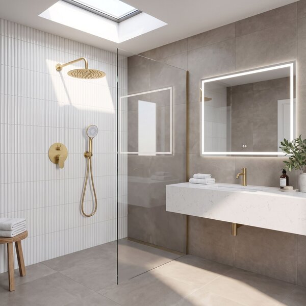 Shower system Rea Drop Brush Gold + BOX