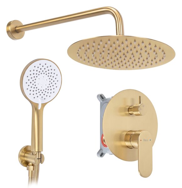 Shower system Rea Drop Brush Gold + BOX