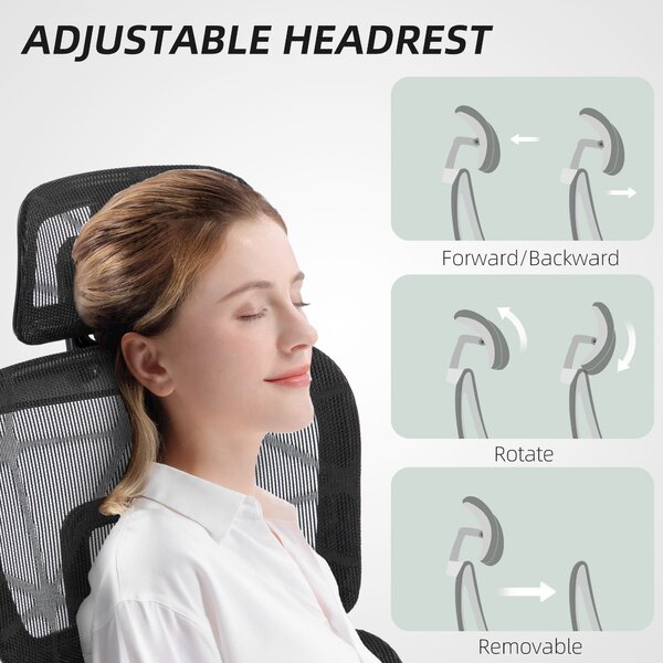 HOMCOM Recliner Office Chair, Executive Office Chair with Lumbar Support, Armrest, Headrest & Footrest for Study and Office, Black Aosom UK
