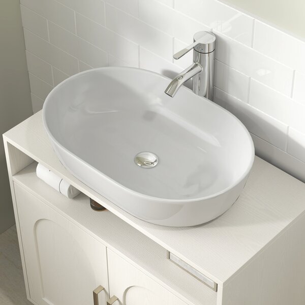 HOMCOM Under Sink Cabinet for Basin without Pedestal, Compact & Durable, Cream White Aosom UK