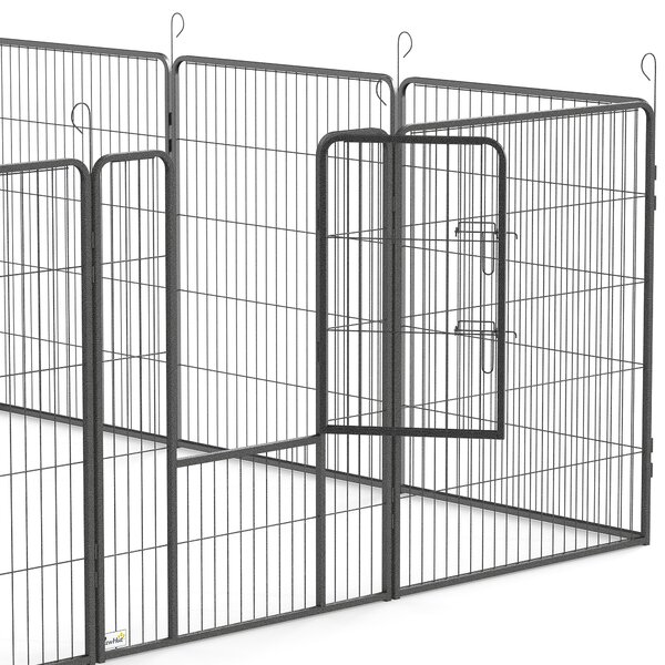 PawHut Heavy Duty Puppy Playpen, 12 Panel Pet Exercise Pen, Suitable for Small to Large Dogs Aosom UK