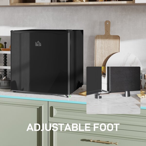 HOMCOM 46L Table Top Fridge, Counter Top Fridge with Chiller Box, Adjustable Temperature, Reversible Door, Mini Fridge Aosom UK