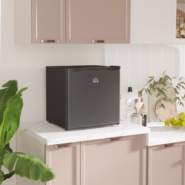HOMCOM 46L Table Top Fridge, Counter Top Fridge with Chiller Box, Adjustable Temperature, Reversible Door, Mini Fridge Aosom UK