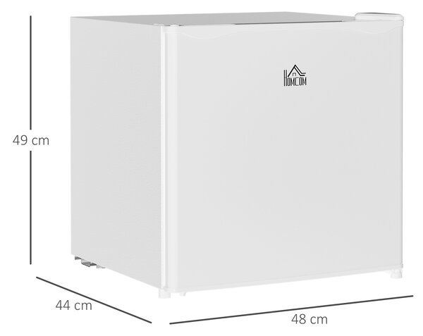 HOMCOM 46L Table Top Fridge, Counter Top Fridge with Chiller Box, Adjustable Temperature, Reversible Door, Mini Fridge for Bedroom