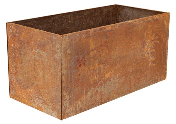 Fallen Fruits Low Rectangular Rust Planter