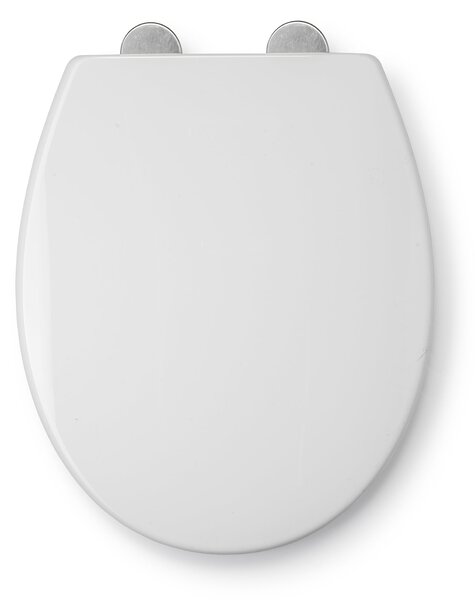 Croydex Corvo White Stick-n-Lock Oval Toilet Seat