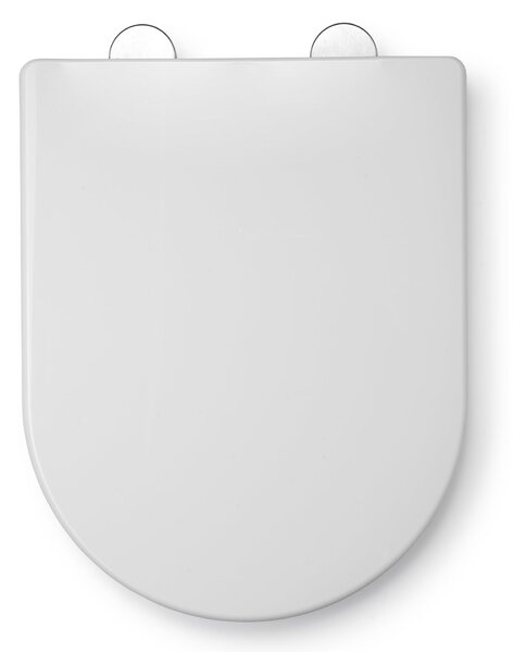 Croydex Telese White Stick-n-Lock D Shape Toilet Seat