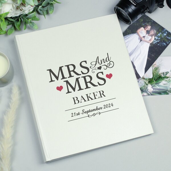 Personalised Mrs and Mrs Traditional Photo Album