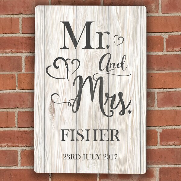 Personalised Mr and Mrs Metal Sign