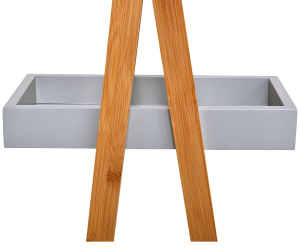 Kleankin Freestanding Bamboo Shelving: 3-Tier Space-Saving Bathroom Storage, Natural Aosom UK