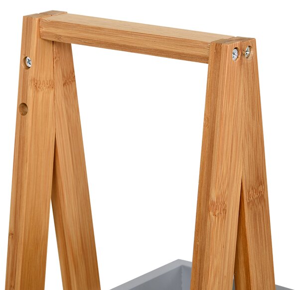 Kleankin Freestanding Bamboo Shelving: 3-Tier Space-Saving Bathroom Storage, Natural Aosom UK