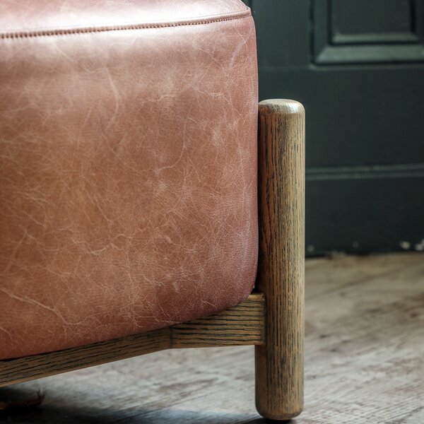 Belmont Footstool, Leather