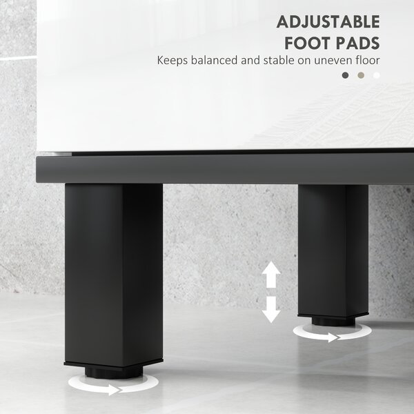 HOMCOM Under Sink Bathroom Cabinet, Modern Under Sink Cabinet with Adjustable Shelf for Basin with or without Pedestal, 60 x 34 x 70cm, White