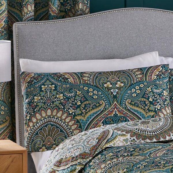 Palais Reversible Teal Duvet Cover and Pillowcase Set