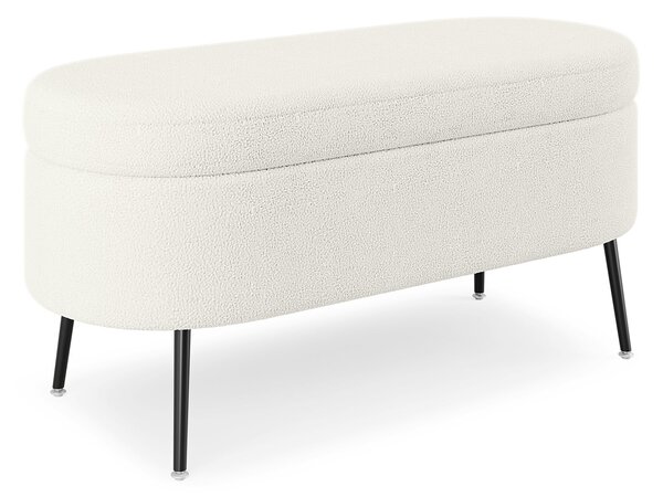 Evie Boucle Storage Ottoman