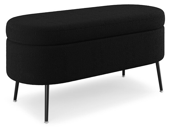 Evie Boucle Storage Ottoman