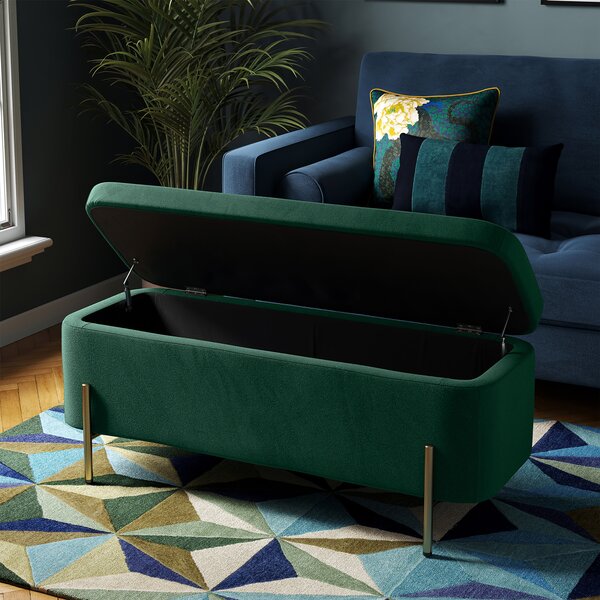 Ivy Velvet Storage Ottoman