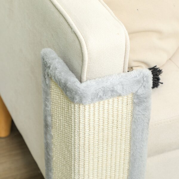 PawHut 56cm Corner Cat Scratching Post with Sisal Scratching Pad, Grey Aosom UK