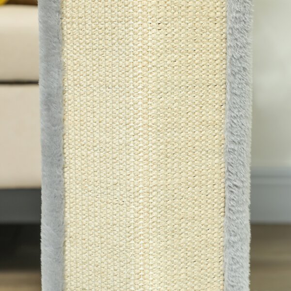 PawHut 56cm Corner Cat Scratching Post with Sisal Scratching Pad, Grey Aosom UK