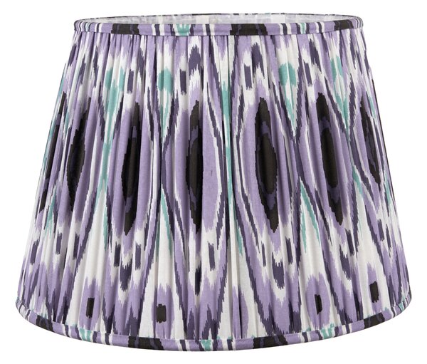 Izara Ikat Patterned Gathered Tapered Lamp Shade