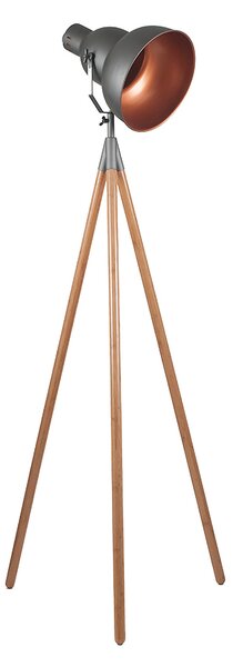 Larkin Wooden Tripod Film Floor Lamp