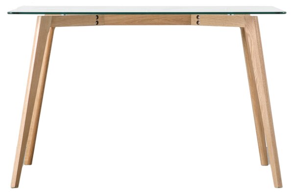 Brea 6 Seater Rectangular Glass Top Dining Table