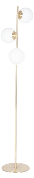 Asterope White Orb and Gold Metal Floor Lamp