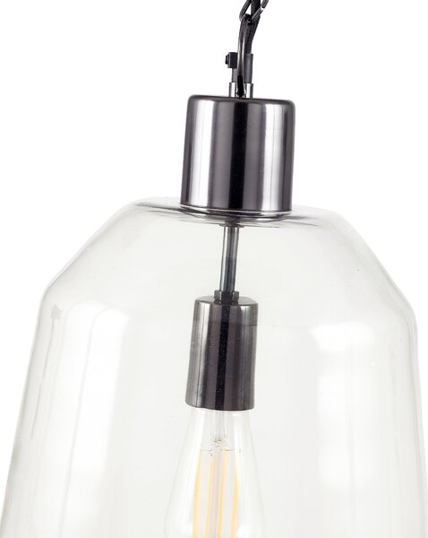 Fia Clear Glass Chain Drop Pendant Light