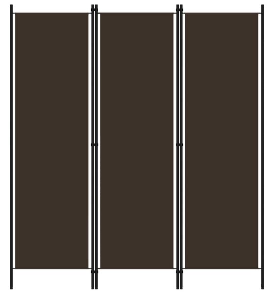 3-Panel Room Divider Brown 150x180 cm