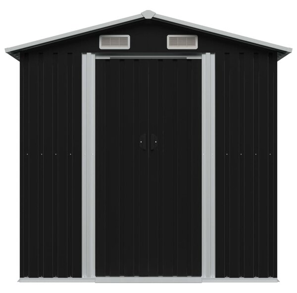 Garden Storage Shed Anthracite Steel 204x132x186 cm