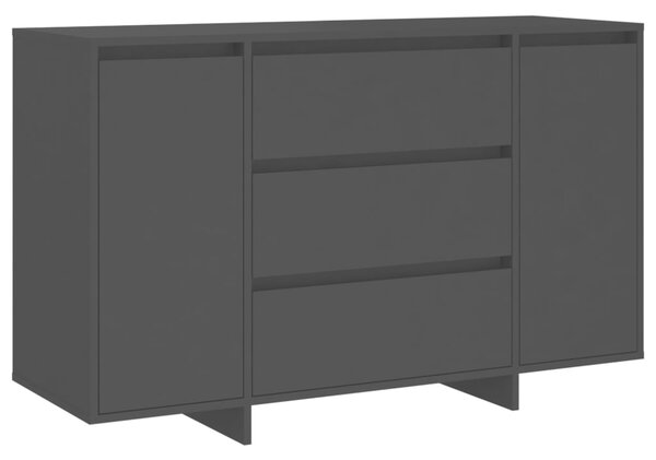 Sideboard with 3 Drawers Black 120x41x75 cm Engineered Wood