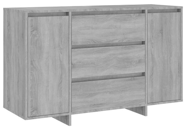 Sideboard with 3 Drawers Grey Sonoma 120x41x75 cm Engineered Wood