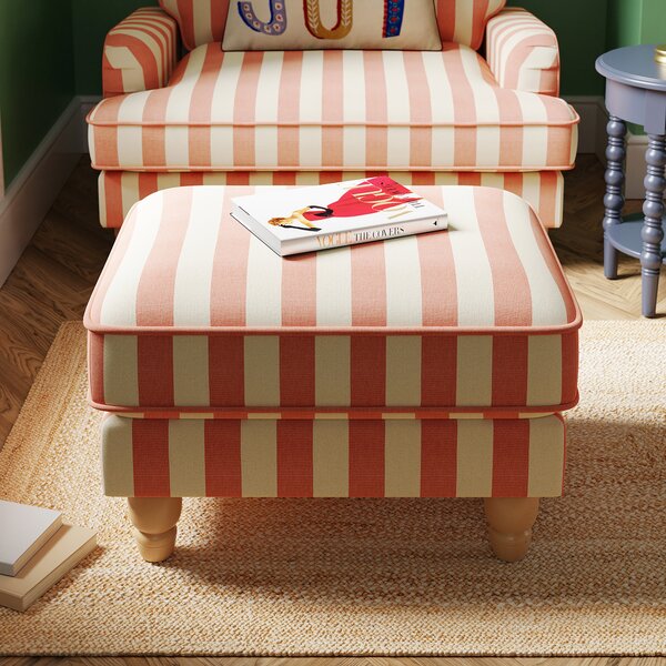 Beatrice Woven Stripe Footstool