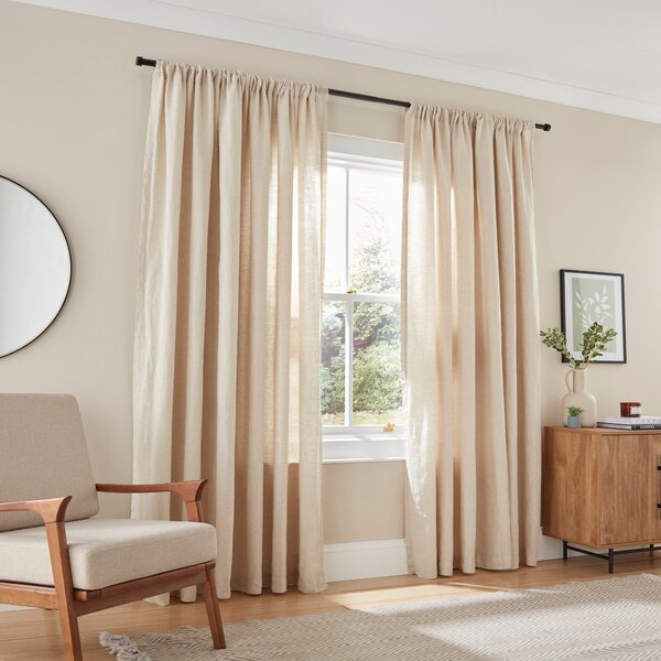 Linen Slot Top Curtains