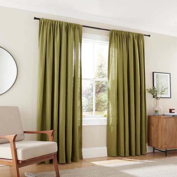 Linen Slot Top Curtains