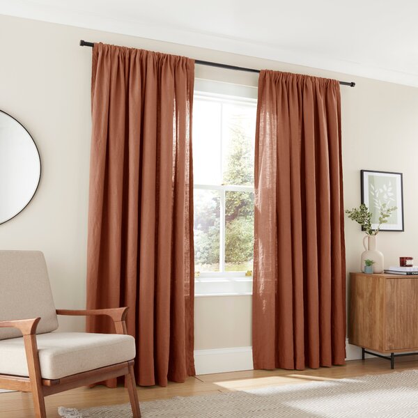 Linen Slot Top Curtains