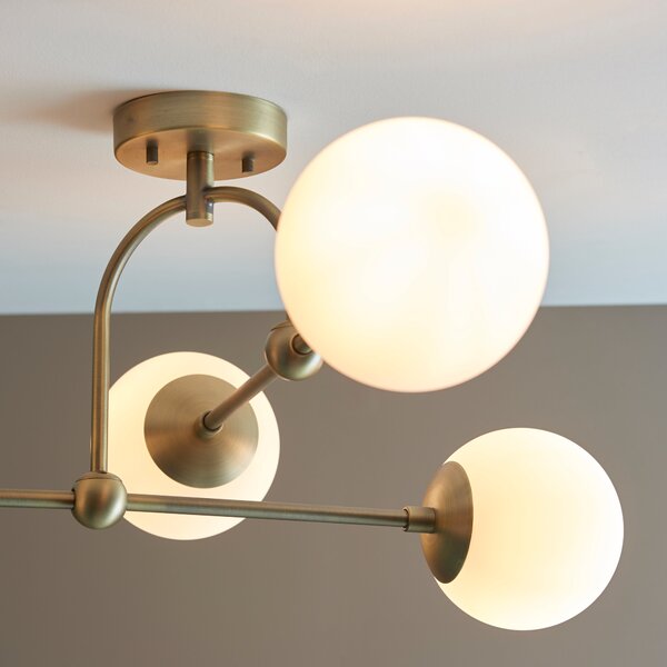 Vogue Newton 4 Light Semi Flush Ceiling Light