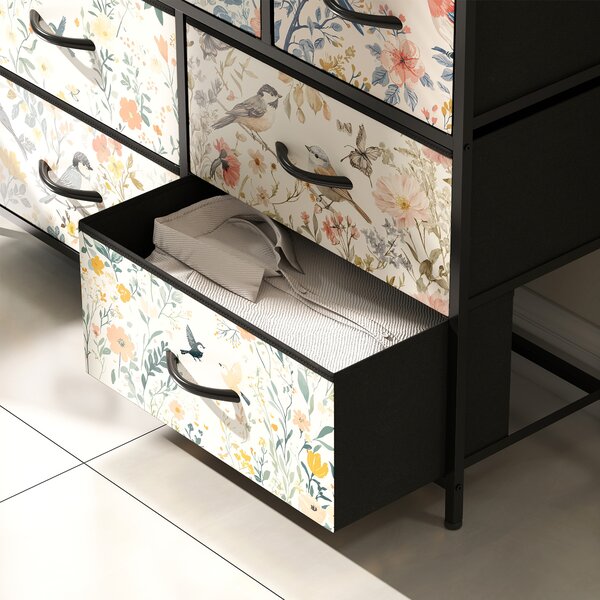 HOMCOM 7-Drawer Chest of Drawers - White