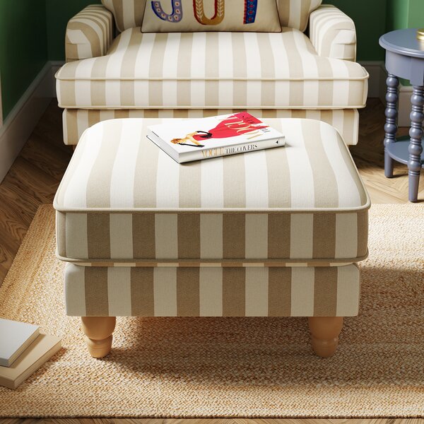 Beatrice Woven Stripe Footstool