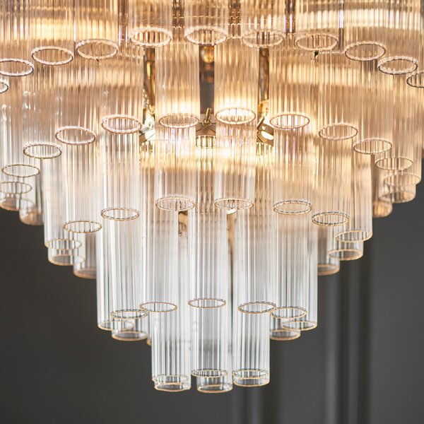 Vogue Chantilly Ribbed 12 Light Chandelier