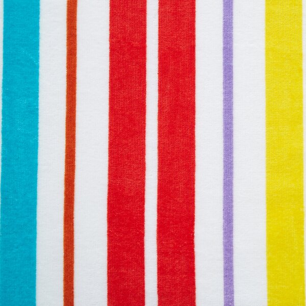 Catherine Lansfield Rainbow Stripe Cotton Beach Towel