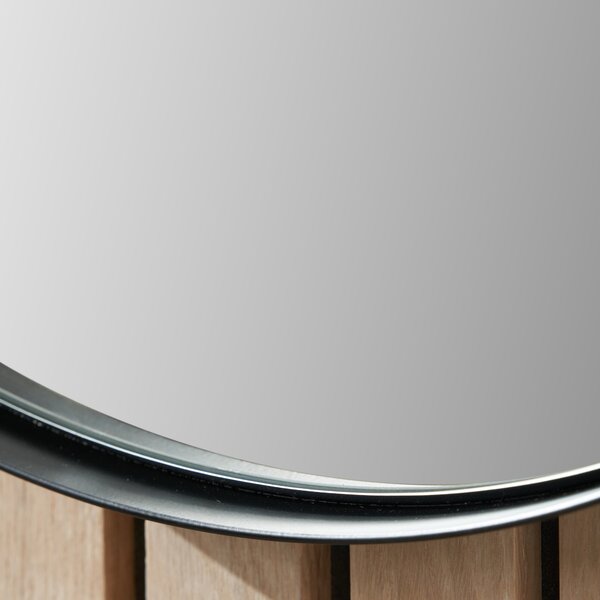 Slim Frame Round Wall Mirror