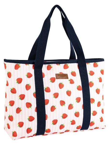 Strawberries & Cream 25 Litre Insulated Family Picnic Tote Bag with Shoulder Strap