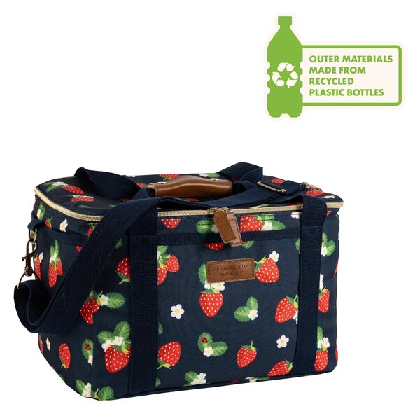 Strawberries & Cream Luxury 18 Litre Insulated Family Picnic Cool Bag