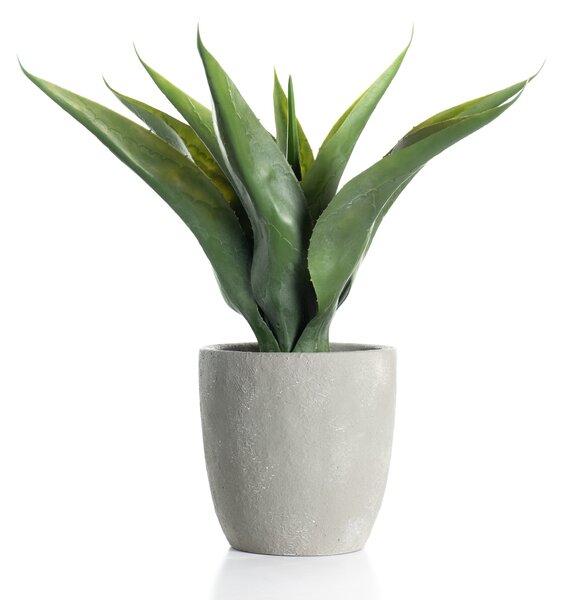 Artificial Agave in Grey Pot