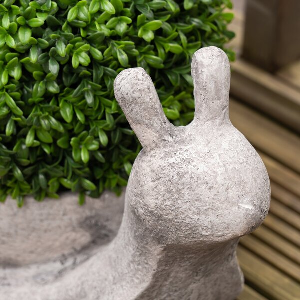 Artificial Boxwood Topiary in Snail Plant Pot