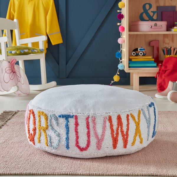 Kid's Tufted Alphabet Pouffe