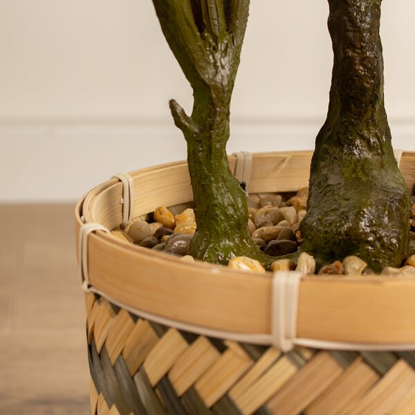 Artificial Fig Tree in Bamboo Plant Pot