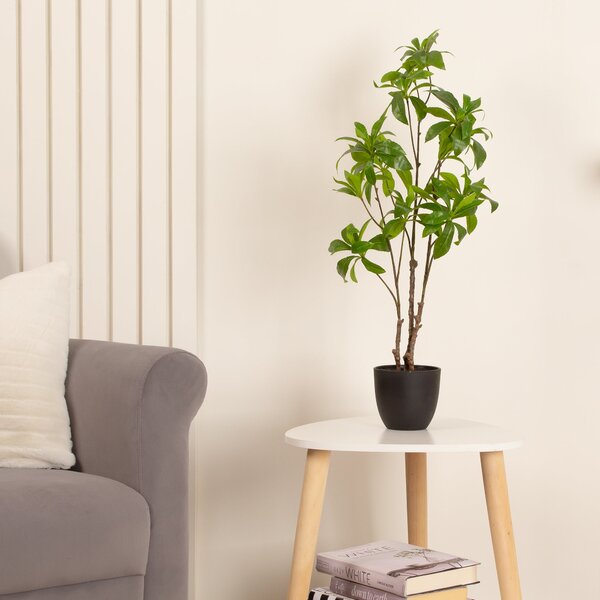 Artificial Pieris Tree in Black Plastic Plant Pot