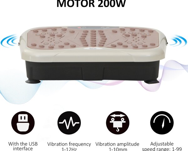 HOMCOM Vibration Plate Machine, 54L x 33W x 14Hcm